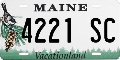 ME license plate 4221SC