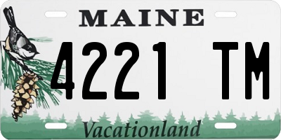 ME license plate 4221TM