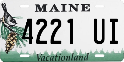 ME license plate 4221UI