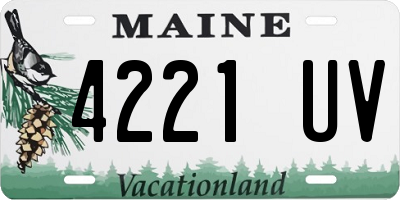 ME license plate 4221UV