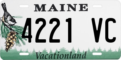 ME license plate 4221VC