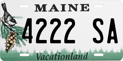 ME license plate 4222SA