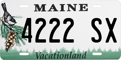 ME license plate 4222SX