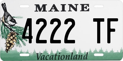 ME license plate 4222TF