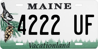 ME license plate 4222UF