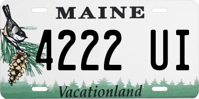 ME license plate 4222UI