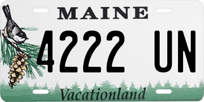 ME license plate 4222UN
