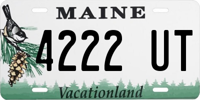 ME license plate 4222UT