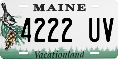 ME license plate 4222UV