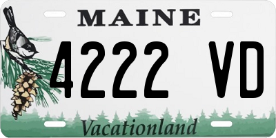 ME license plate 4222VD