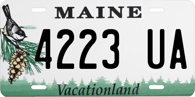 ME license plate 4223UA