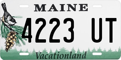 ME license plate 4223UT