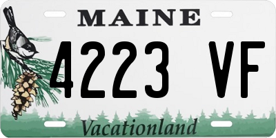 ME license plate 4223VF