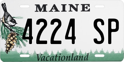 ME license plate 4224SP