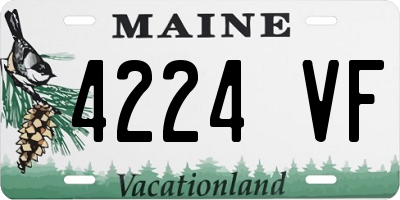 ME license plate 4224VF