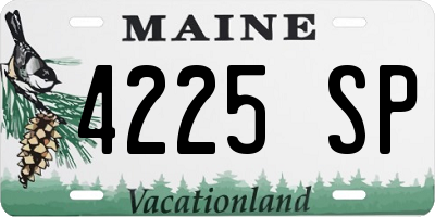 ME license plate 4225SP