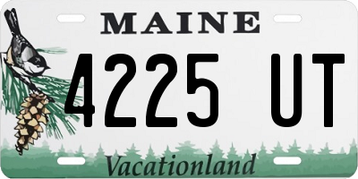 ME license plate 4225UT