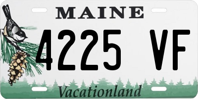 ME license plate 4225VF