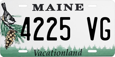 ME license plate 4225VG