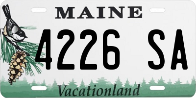 ME license plate 4226SA