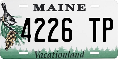 ME license plate 4226TP