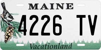 ME license plate 4226TV