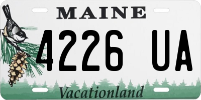 ME license plate 4226UA