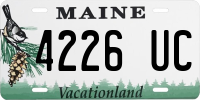 ME license plate 4226UC