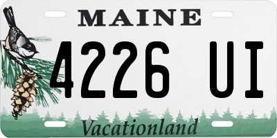 ME license plate 4226UI