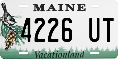 ME license plate 4226UT