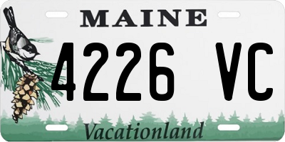 ME license plate 4226VC