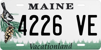ME license plate 4226VE