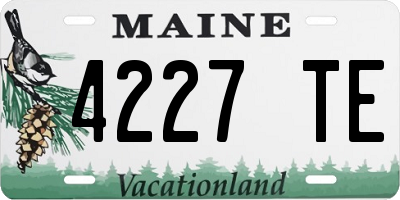 ME license plate 4227TE