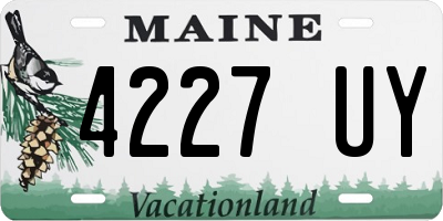 ME license plate 4227UY