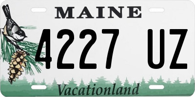 ME license plate 4227UZ