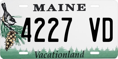 ME license plate 4227VD