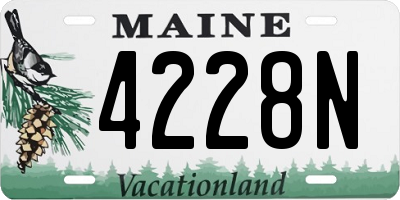 ME license plate 4228N