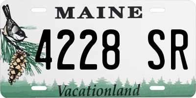 ME license plate 4228SR