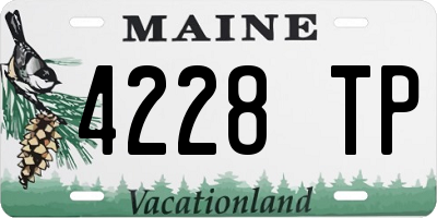 ME license plate 4228TP