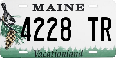 ME license plate 4228TR