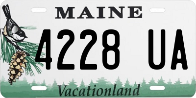 ME license plate 4228UA