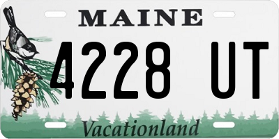 ME license plate 4228UT