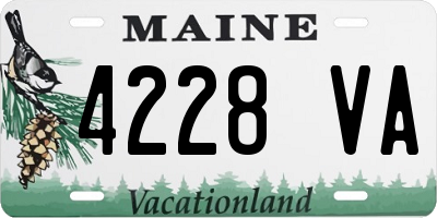 ME license plate 4228VA