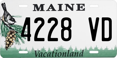ME license plate 4228VD