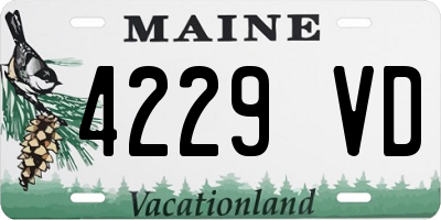 ME license plate 4229VD