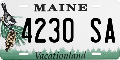 ME license plate 4230SA