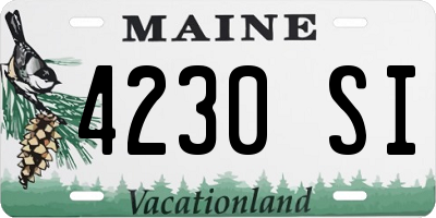 ME license plate 4230SI
