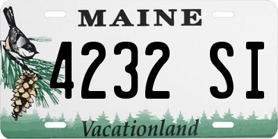 ME license plate 4232SI