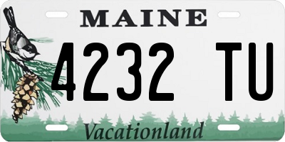 ME license plate 4232TU