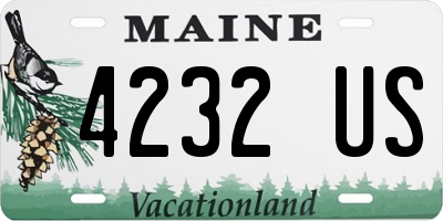 ME license plate 4232US